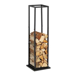 Relaxdays STOJÁN Černý ocelový výškově nastavitelný 121 cm obraz