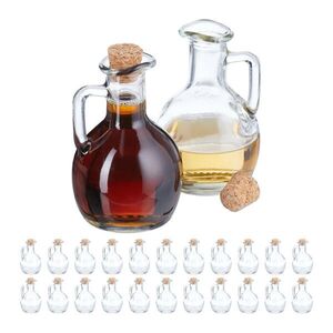 Relaxdays LÁHVE Průhledné přírodní 24ks-set 150 ml obraz