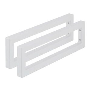 Relaxdays KONZOLE Bílá 2dílná-sada ocel 50 cm obraz