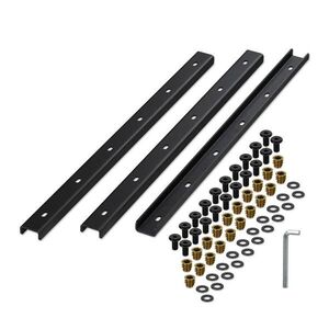 Relaxdays LIŠTA Černá 3er-Set U-profil 70 cm obraz