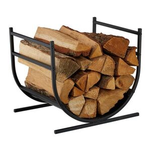 Relaxdays STOJÁN Černý na dřevo kov tvar U 40 cm obraz