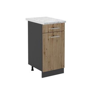 Vicco SPODNÍ SKŘÍŇKA KUCHYŇSKÉ LINKY R-Line Řemeslný dub 40 cm , PD Mramor obraz
