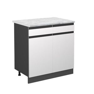 Vicco SPODNÍ SKŘÍŇKA KUCHYŇSKÉ LINKY R-Line Bílá 80 cm PD Mramor obraz