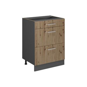Vicco SPODNÍ SKŘÍŇKA KUCHYŇSKÉ LINKY R-Line Řemeslný dub 60 cm se zásuvkami, bez pracovní desky obraz