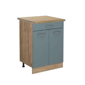 Vicco SPODNÍ SKŘÍŇKA KUCHYŇSKÉ LINKY R-Line Modrošedá 60 cm se zásuvkou, PD Dub obraz