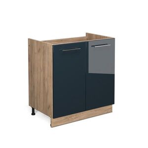 Vicco SKŘÍŇKA POD DŘEZ Fame-Line Tmavě modrá s vysokým leskem 80 cm bez pracovní desky obraz