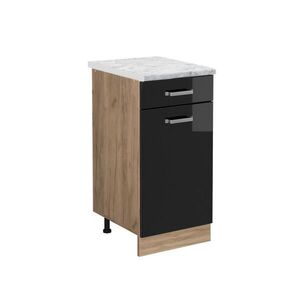 Vicco SPODNÍ SKŘÍŇKA KUCHYŇSKÉ LINKY R-Line Černý vysoký lesk 40 cm PD Mramor obraz