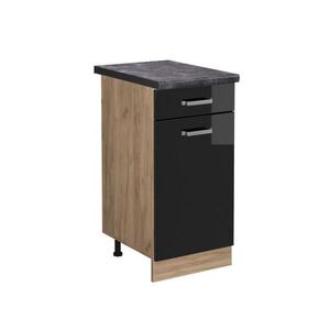 Vicco SPODNÍ SKŘÍŇKA KUCHYŇSKÉ LINKY R-Line Černý vysoký lesk 40 cm , PD Antracit obraz