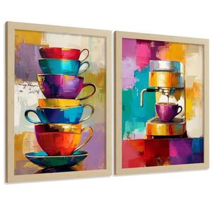 Nacnic PLAKAT Sada 2 Cafe Pop Art A3 bez rámu obraz