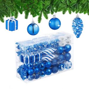 Relaxdays KOULE modré vánoční 72dílná-sada plast obraz