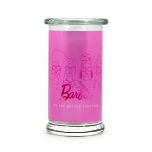 Barbie VONNÁ SVÍČKA Transparentní sklo sójový vosk 400 g Better Together obraz