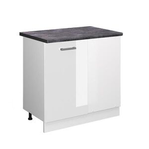 Vicco ROHOVÁ SKŘÍŇKA R-Line Bílá vysoký lesk 86 cm , PD Antracit obraz
