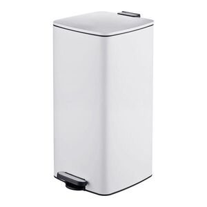 Relaxdays POPELNICE Bílá s pedálem Softclose 30 l obraz