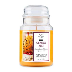 VONNÁ SVÍČKA Oranžová Orange Zest sklo sójový vosk obraz