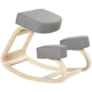 Vinsetto KOLENNÍ ŽIDLE, ergonomická stolička, čalouněná stolička, nosnost 120 kg, šedá obraz