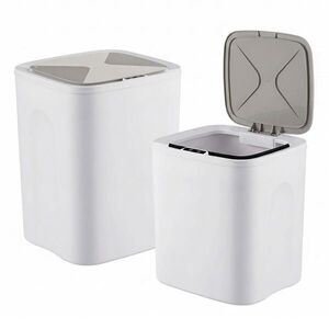Relaxdays KOŠ Krémový se senzorem 2-ks-Set 16 l obraz