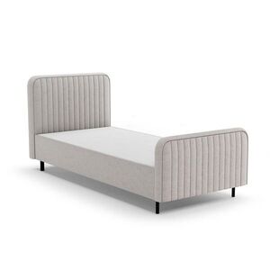 Beautysofa ČALOUNĚNÁ POSTEL Lami 90x200, jednolůžko s úložným prostorem, bez matrace, béžová obraz
