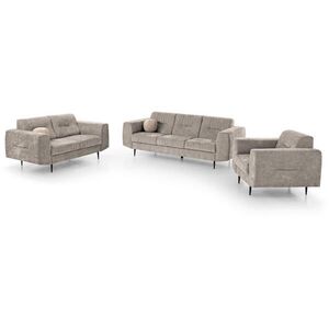 Beautysofa SEDACÍ SOUPRAVA Venezia s kovovými nohami, béžová obraz