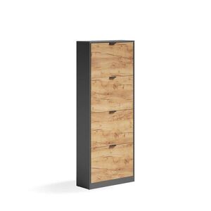 Vicco BOTNÍK NA BOTY Gizmo, Zlatý mocný dub/Antracit, 59 x 146.6 cm se 4 přihrádkami obraz