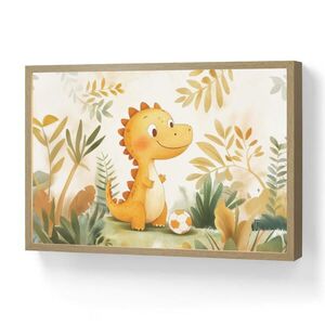 OnlyWow DOBÍJECÍ NOČNÍ LAMPIČKA Dino - Fotbal - Orange 60x40 cm obraz