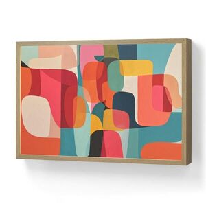 OnlyWow NÁSTĚNNÁ LAMPA S AKUMULÁTOREM Tvary - barevné - abstraktní - letadla 60x40 cm obraz