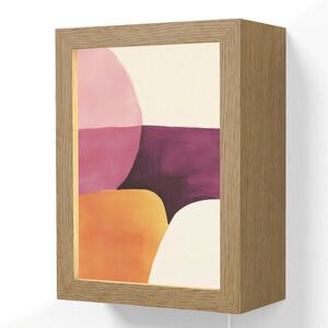 OnlyWow NÁSTĚNNÁ LAMPA Tvary - abstraktní - barevné 15x20 cm obraz