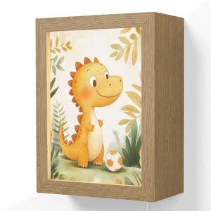 OnlyWow NÁSTĚNNÁ LAMPA Dino - Fotbal - Orange 15x20 cm obraz