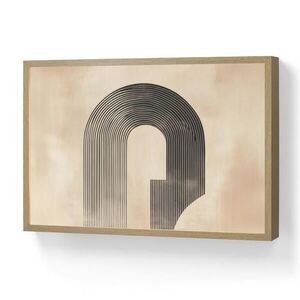 OnlyWow NÁSTĚNNÁ LAMPA S AKUMULÁTOREM Luk - Pruhy - Minimalistický - Černý 60x40 cm obraz