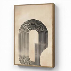 OnlyWow NÁSTĚNNÁ LAMPA S AKUMULÁTOREM Luk - Pruhy - Minimalistický - Černý 60x90 cm obraz
