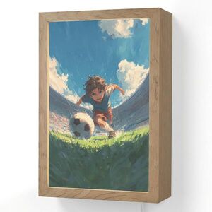 OnlyWow NÁSTĚNNÁ LAMPA Stadion - Fotbalista - Míč 20x30 cm obraz