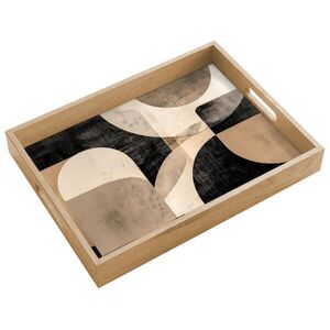 OnlyWow SERVÍROVACÍ PODNOS Abstraktní - Tvary - Moderní - Béžová 40x30 cm obraz