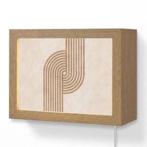 OnlyWow NÁSTĚNNÁ LAMPA Symetrický ohyb - měděná barva 20x15 cm obraz