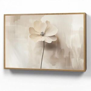 OnlyWow NÁSTĚNNÁ LAMPA S AKUMULÁTOREM Květina - béžová - barva - stín 90x60 cm obraz