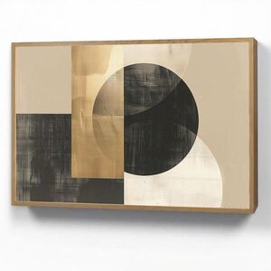 OnlyWow NÁSTĚNNÁ LAMPA S AKUMULÁTOREM Abstraktní - Moderní - Černá - Zlatá 100x70 cm obraz