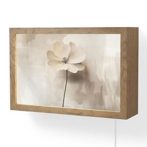 OnlyWow NÁSTĚNNÁ LAMPA Květina - béžová - barva - stín 30x20 cm obraz