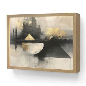 OnlyWow NÁSTĚNNÁ LAMPA S AKUMULÁTOREM Abstraktní - černá - barva - moderní 40x30 cm obraz