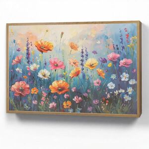 OnlyWow NÁSTĚNNÁ LAMPA S AKUMULÁTOREM Květiny - Příroda - Akvarel - Umění 100x70 cm obraz