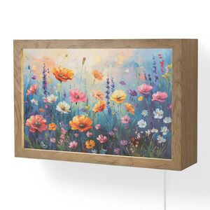 OnlyWow NÁSTĚNNÁ LAMPA Květiny - Příroda - Akvarel - Umění 30x20 cm obraz