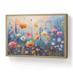 OnlyWow NÁSTĚNNÁ LAMPA S AKUMULÁTOREM Květiny - Příroda - Akvarel - Umění 60x40 cm obraz