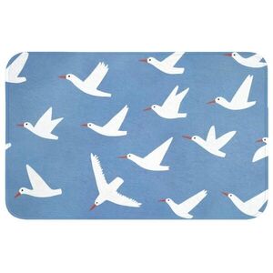OnlyWow KOUPELNOVÁ PŘEDLOŽKA Ptáci - bílá - vzor 80x50 cm obraz