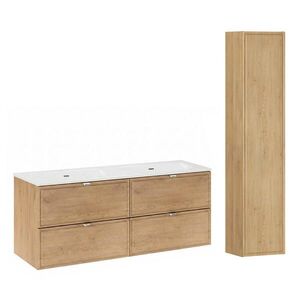 Petits-meubles KOUPELNOVÝ NÁBYTEK 121cm Elias 2er-Set Dřevo obraz
