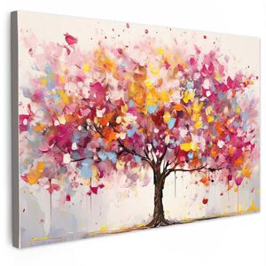 MuchoWow OBRAZ NA PLÁTNĚ Akvarel - Strom - Umění - Abstraktní 120x80 cm obraz