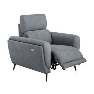 Beautysofa RELAXAČNÍ KŘESLO Comfort s elektrickým polohováním a nastavitelnou opěrkou hlavy, tmavě šedá obraz