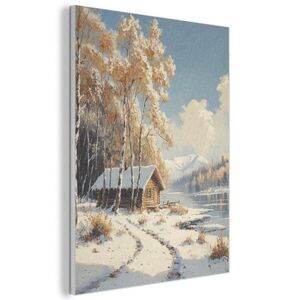 MuchoWow AKUSTICKÝ obraz Zima - Sníh - Home - Příroda 70x100 cm obraz
