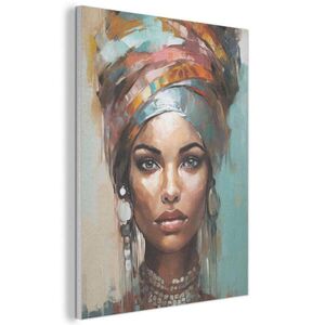 MuchoWow AKUSTICKÝ obraz Žena - Umění - Šperky - Portrét 60x80 cm obraz