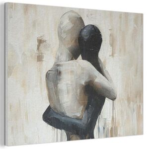 MuchoWow AKUSTICKÝ obraz Abstraktní - Láska - Černobílé - Moderní 80x60 cm obraz
