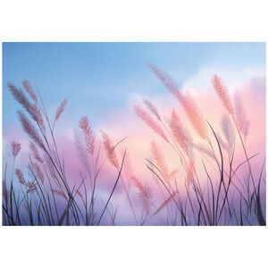 Wallarena FOTOTAPETA Pampas tráva nebesky modrá 200x140 cm obraz