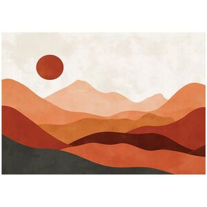 Wallarena FOTOTAPETA Art Deco Hory oranžová 400x280 cm obraz