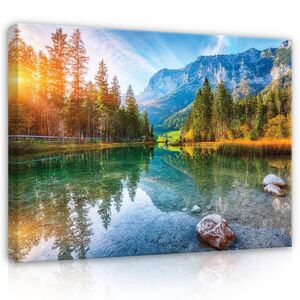Wallarena PLÁTNO Příroda Hory Jezero 60x40 obraz