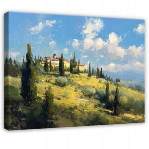 Wallarena PLÁTNO Krajina Lesní zelená 120x80 cm obraz